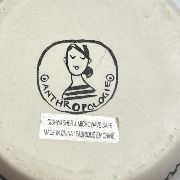 Anthropologie People Person Coffee Mug Blue Aqua Interior 16 Oz Retired - Picture 7 of 10